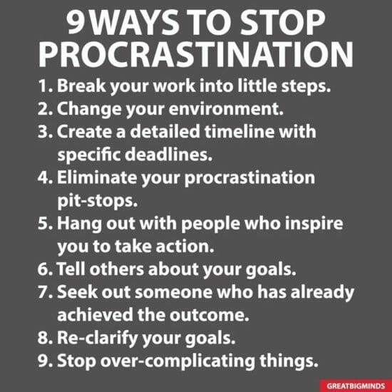 Stop Procrastinating