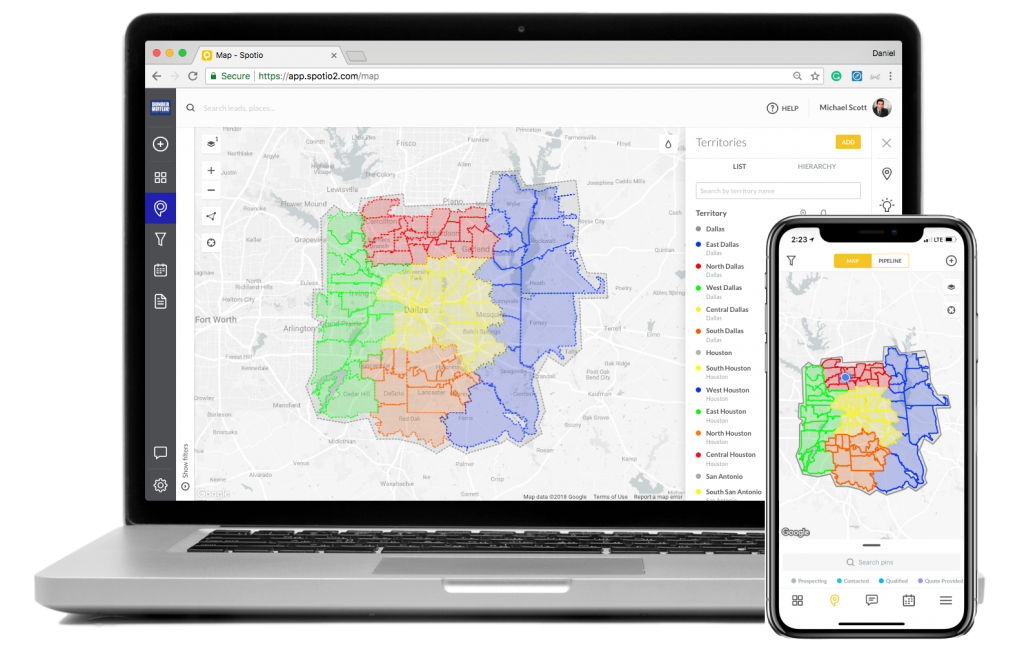 Sales Territory Mapping Software by SPOTIO