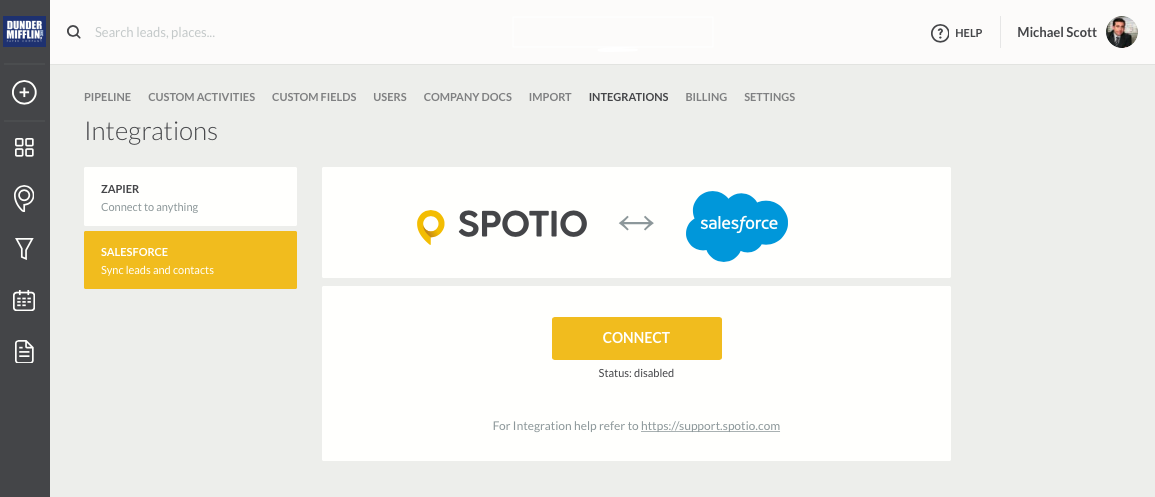 Connect SPOTIO and Salesforce Connect SPOTIO and Salesforce
