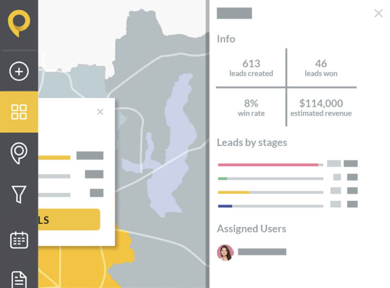 Sales territory mapping in SPOTIO