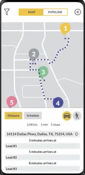 Using CRM data to plan sales routes