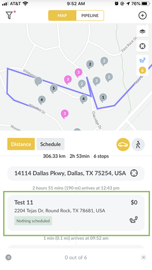 Mapping sales routes in SPOTIO