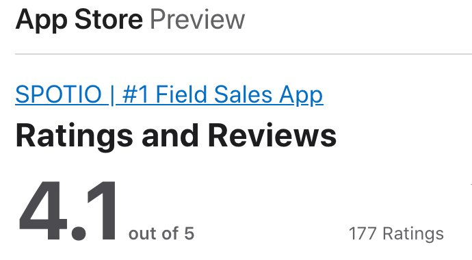 Improved app store rating