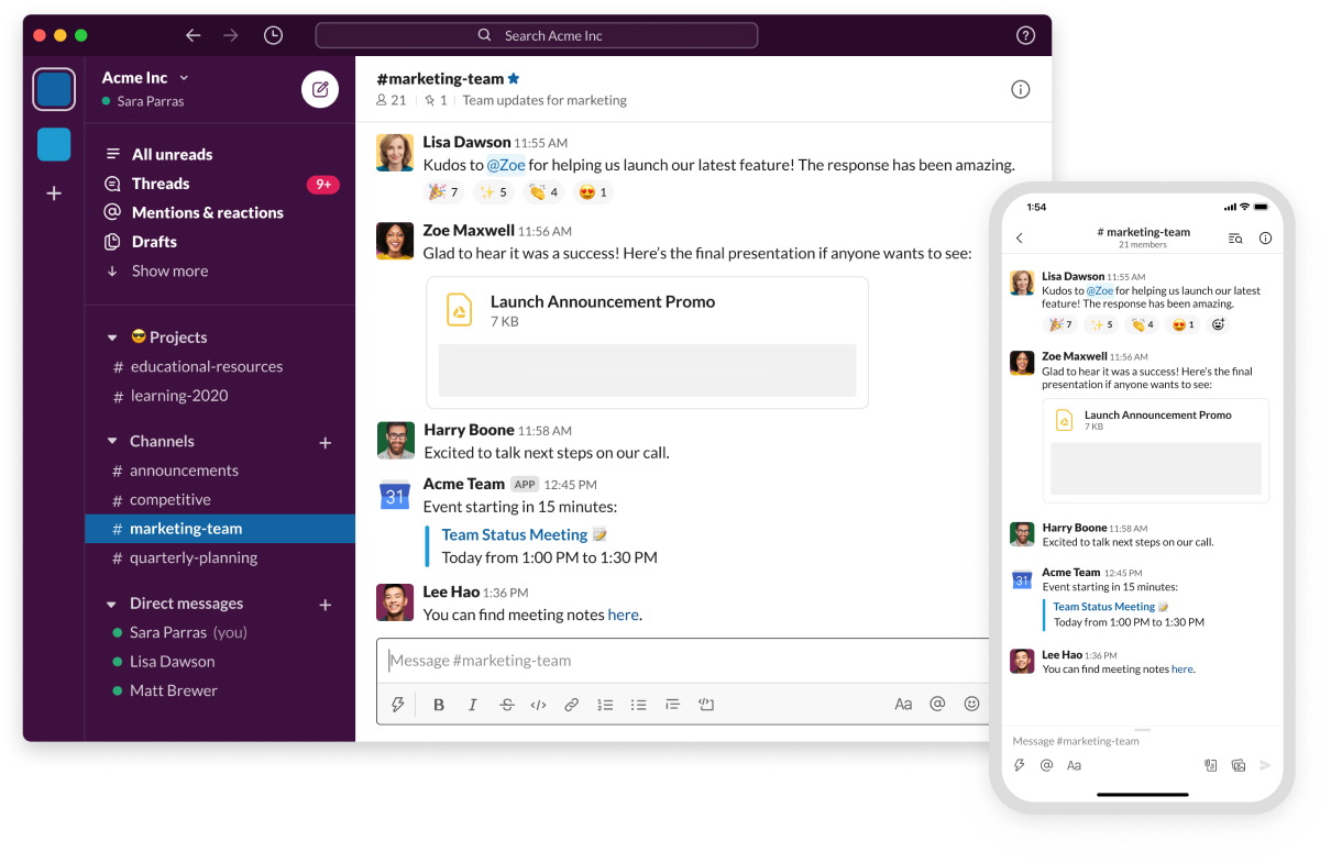 Slack UI shot