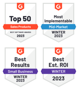 SPOTIO - G2 Badges - Top 50 Sales Products + Winter 2023