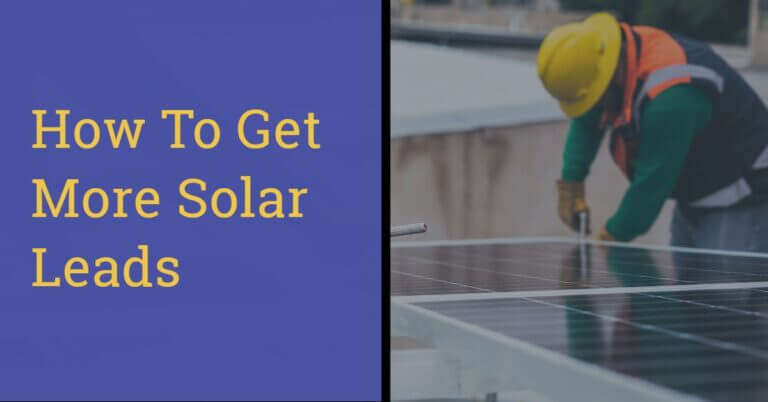 How to get solar leads