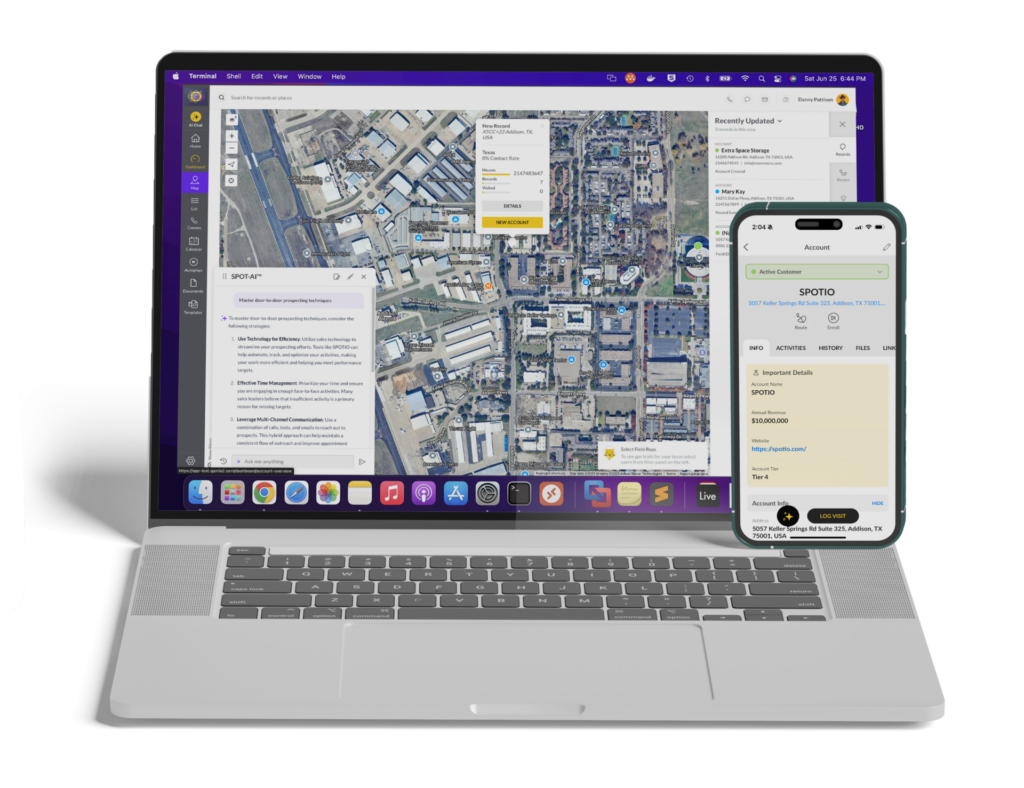 SPOTIO sales planning features