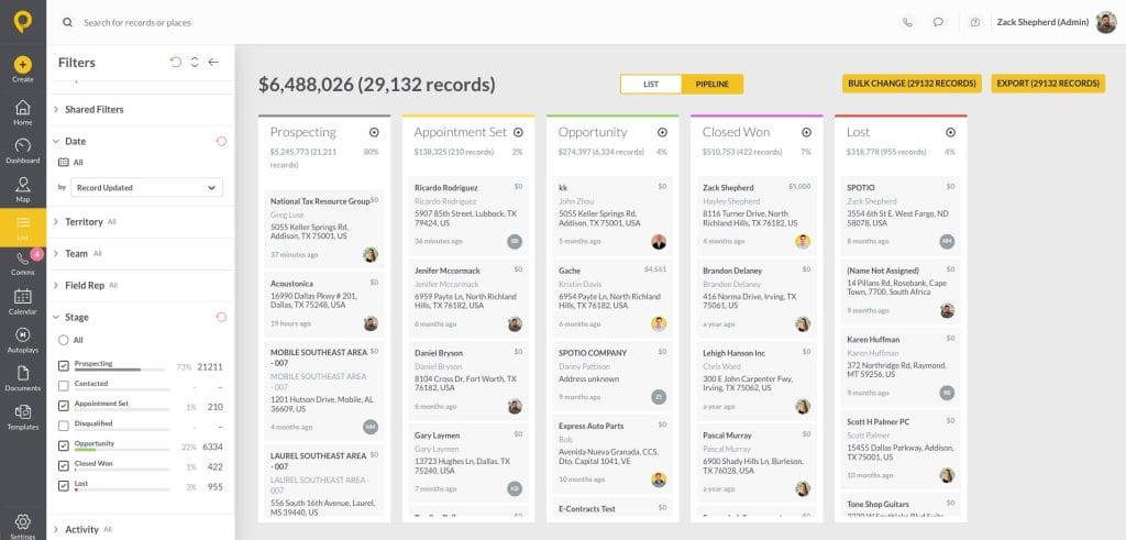 SPOTIO sales pipeline management