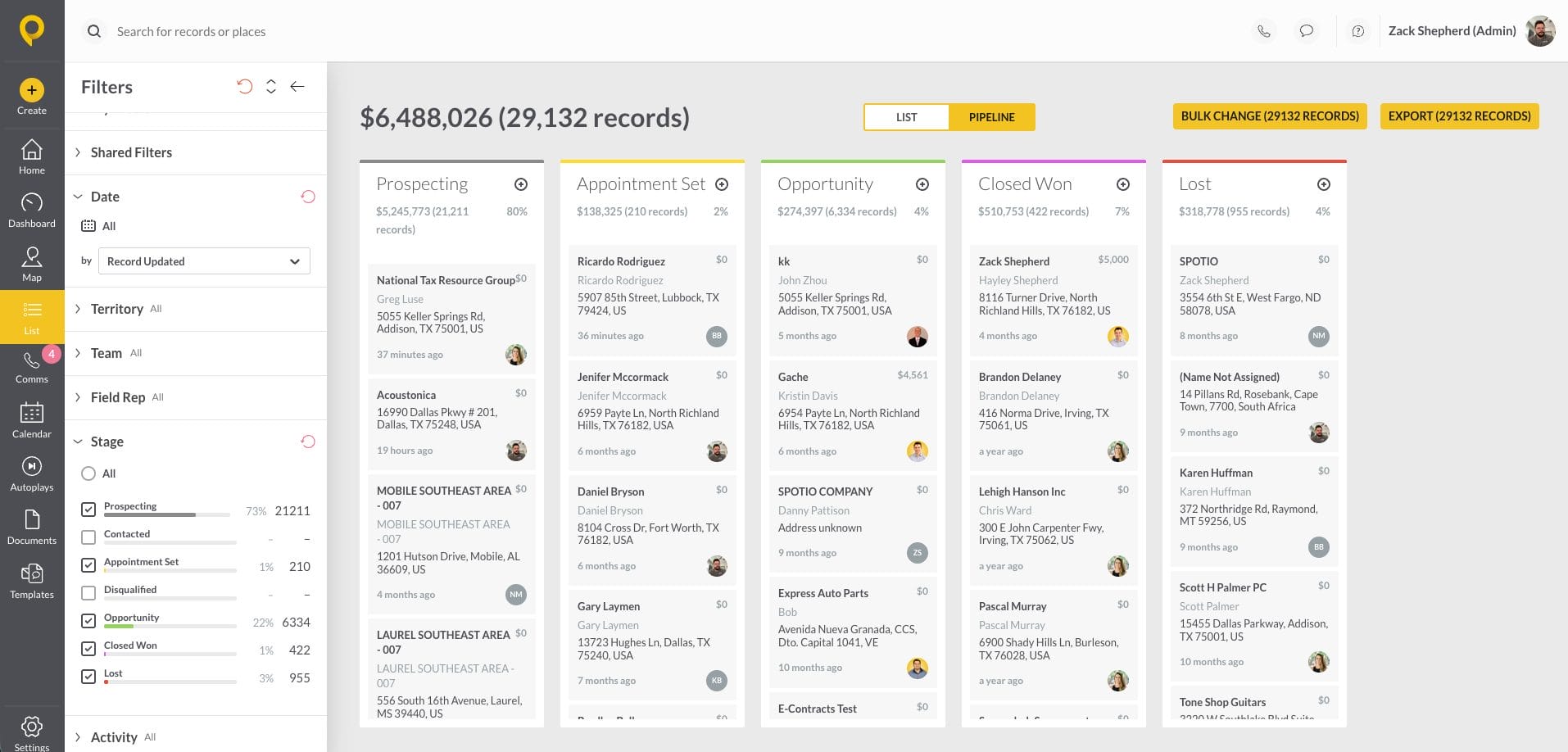 SPOTIO sales pipeline management