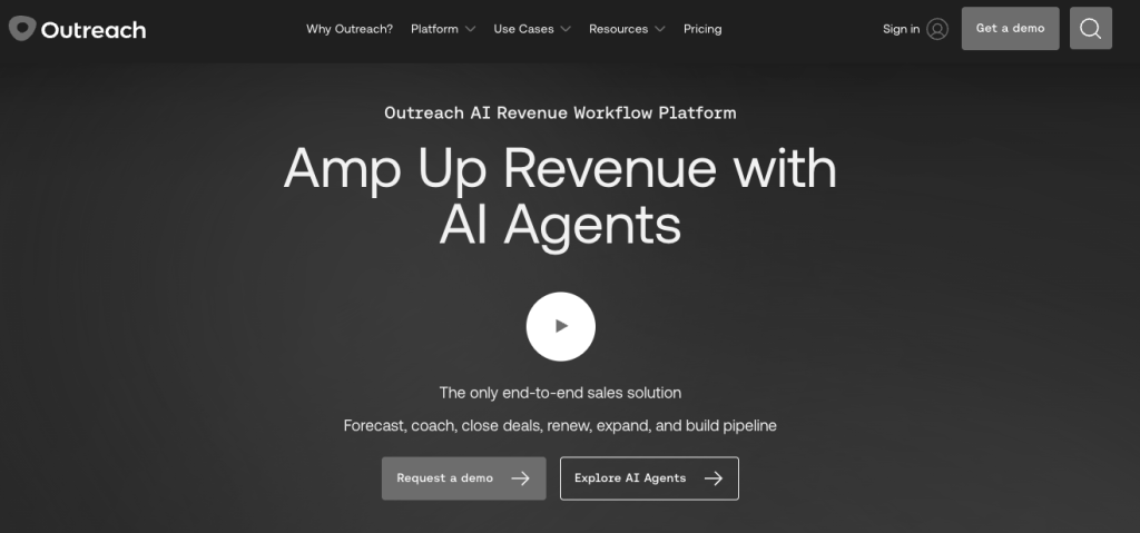 outreach.io home page