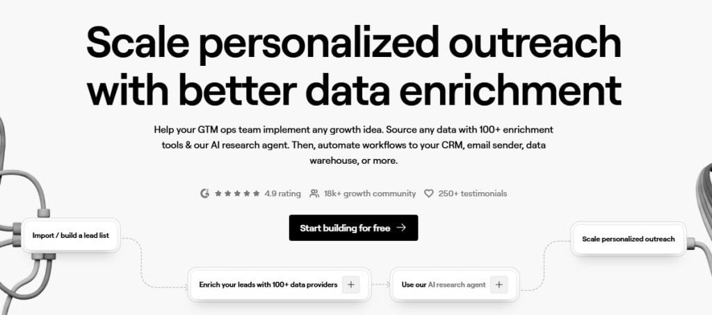 Clay website hero image