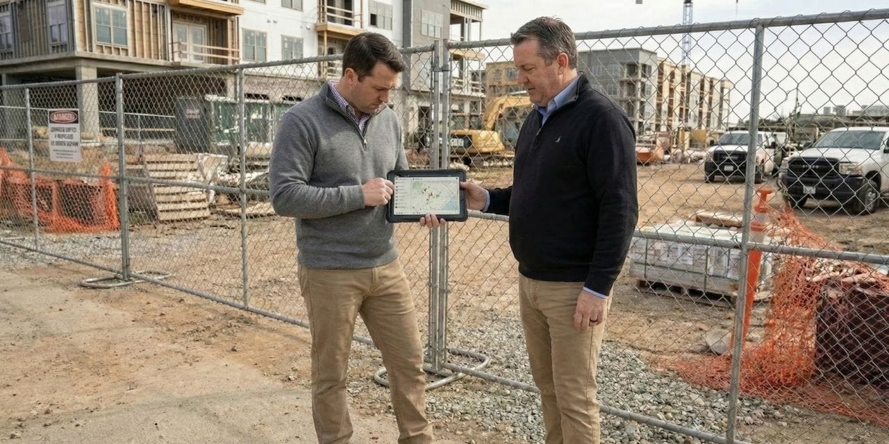 Field sales reps at construction site
