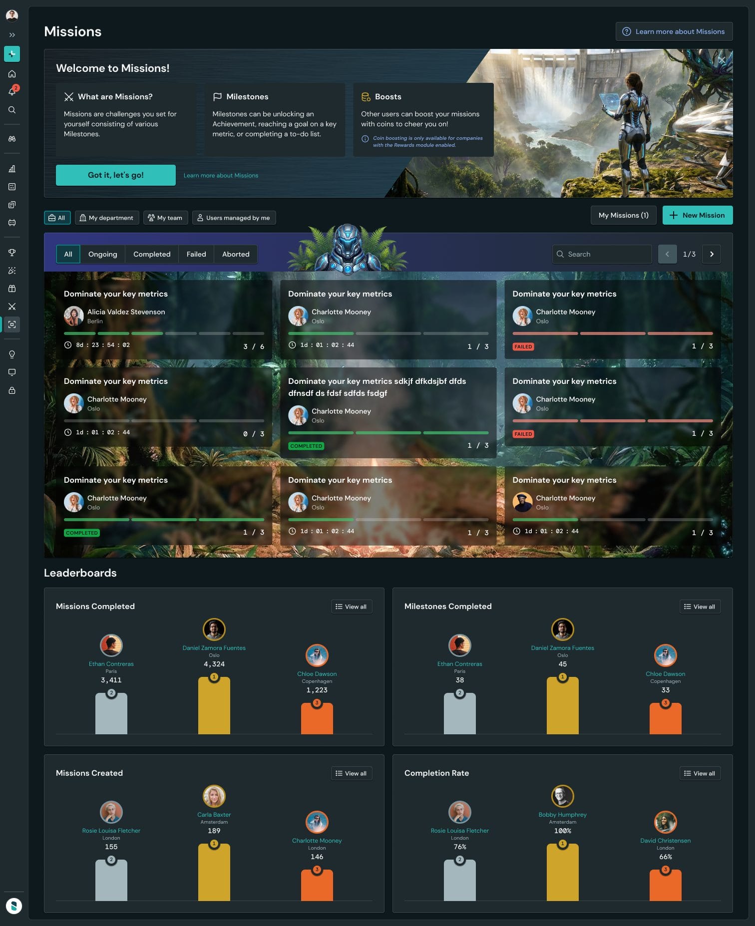 SalesScreen Missions