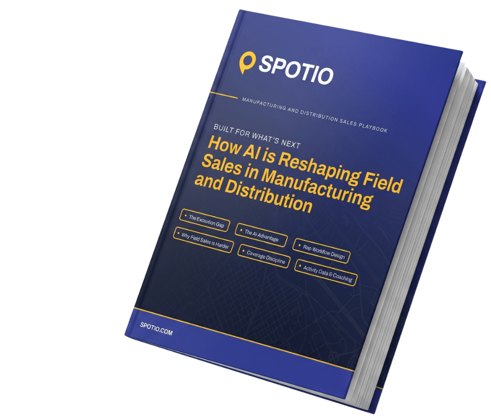 SPOTIO Manufacturing and Distribution Sales Playbook cover
