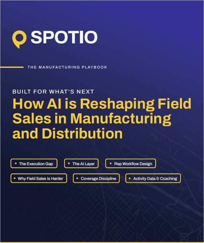 SPOTIO Manufacturing Sales Playbook Cover