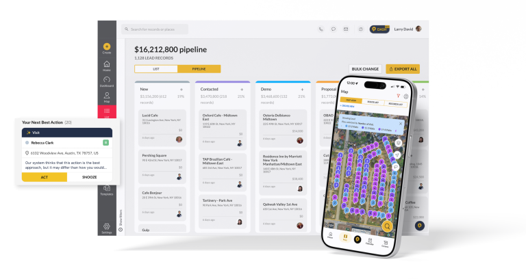 SPOTIO desktop and mobile app with Next Best Action